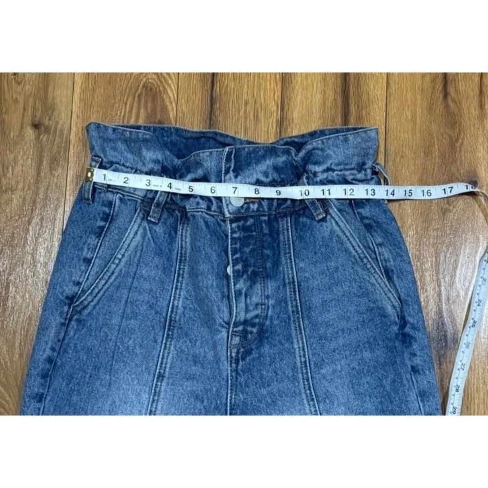 90s Paperbag High Waisted Mom Jeans Women's 27 Medium Wash Retro Blank NYC  NWOT